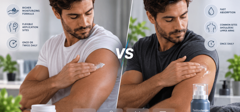 Testosterone Cream vs. Gel