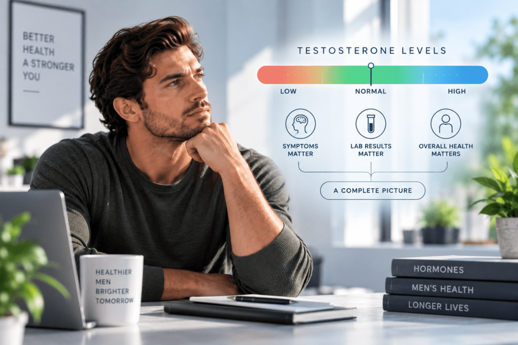 What Is a Normal Testosterone Level? Why “Low T” Cutoffs Differ and Why Symptoms Matter